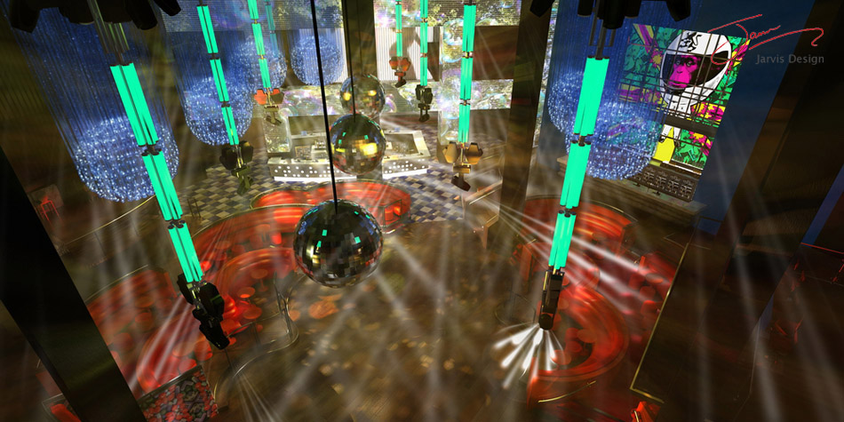 Nightclub 3D Visualisation for the Gatecrasher Birmingham Nightclub CGI By Jarvis Design
