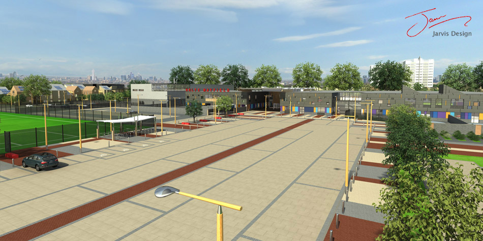 Public Sector 3D Visualisation Birmingham City Council Urban Regeneration of Newtown School produced By Jarvis Design