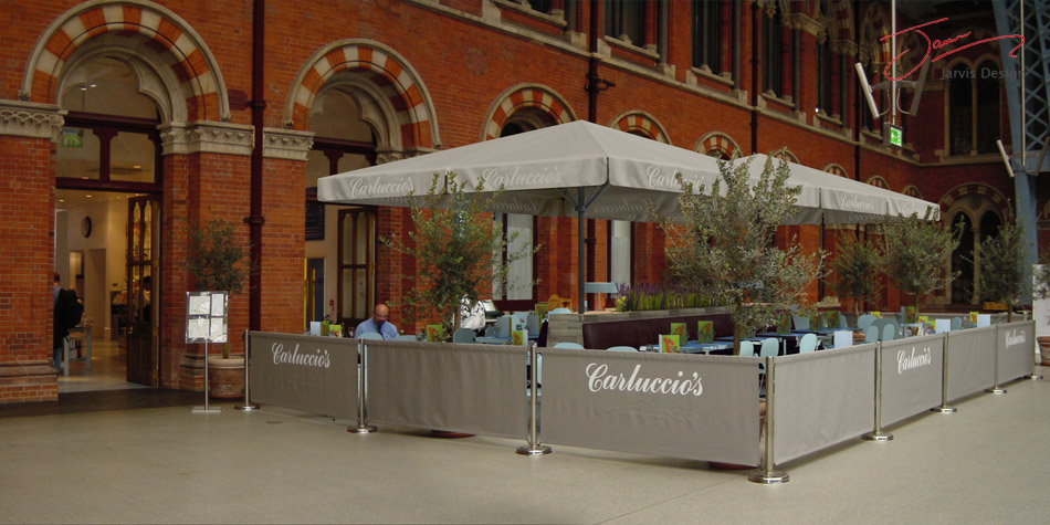 Restaurant 3D Visualisation for the Carluccios St Pancras Restaurant CGI By Jarvis Design